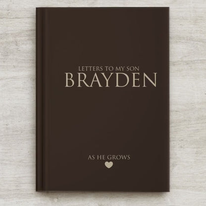 Letters to My Son Journal - Personalized Hardcover Keepsake Book with Lined Pages