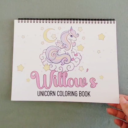 Personalized Dragon Coloring Book, 50 Pages, Spiral 11x8.5, Kids!