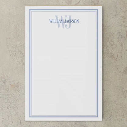Personalized Notepad - Custom Monogram Initials Notepads | Professional Stationery Gift