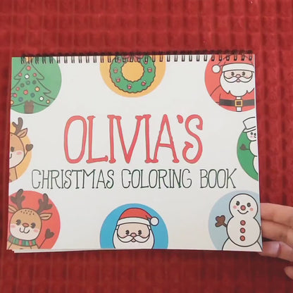 Personalized Christmas Coloring Book Gingerbread Kid Gift 8.5x5.5
